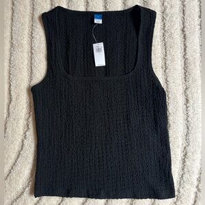 Old Navy Black Textured Tank Top